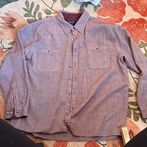 John Blair Casual Button Down Shirt - Brown